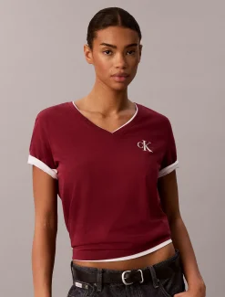 2-pack katoenen T-shirts met V-hals