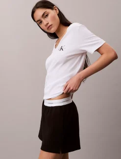 2-pack katoenen T-shirts met V-hals