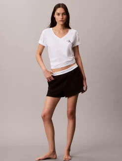 2-pack katoenen T-shirts met V-hals