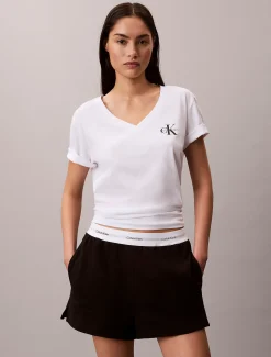 2-pack katoenen T-shirts met V-hals