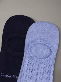 2-pack onzichtbare zachte sokken met streep