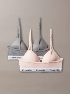 2-pack triangel bh's voor meisjes - Icon Cotton Stretch