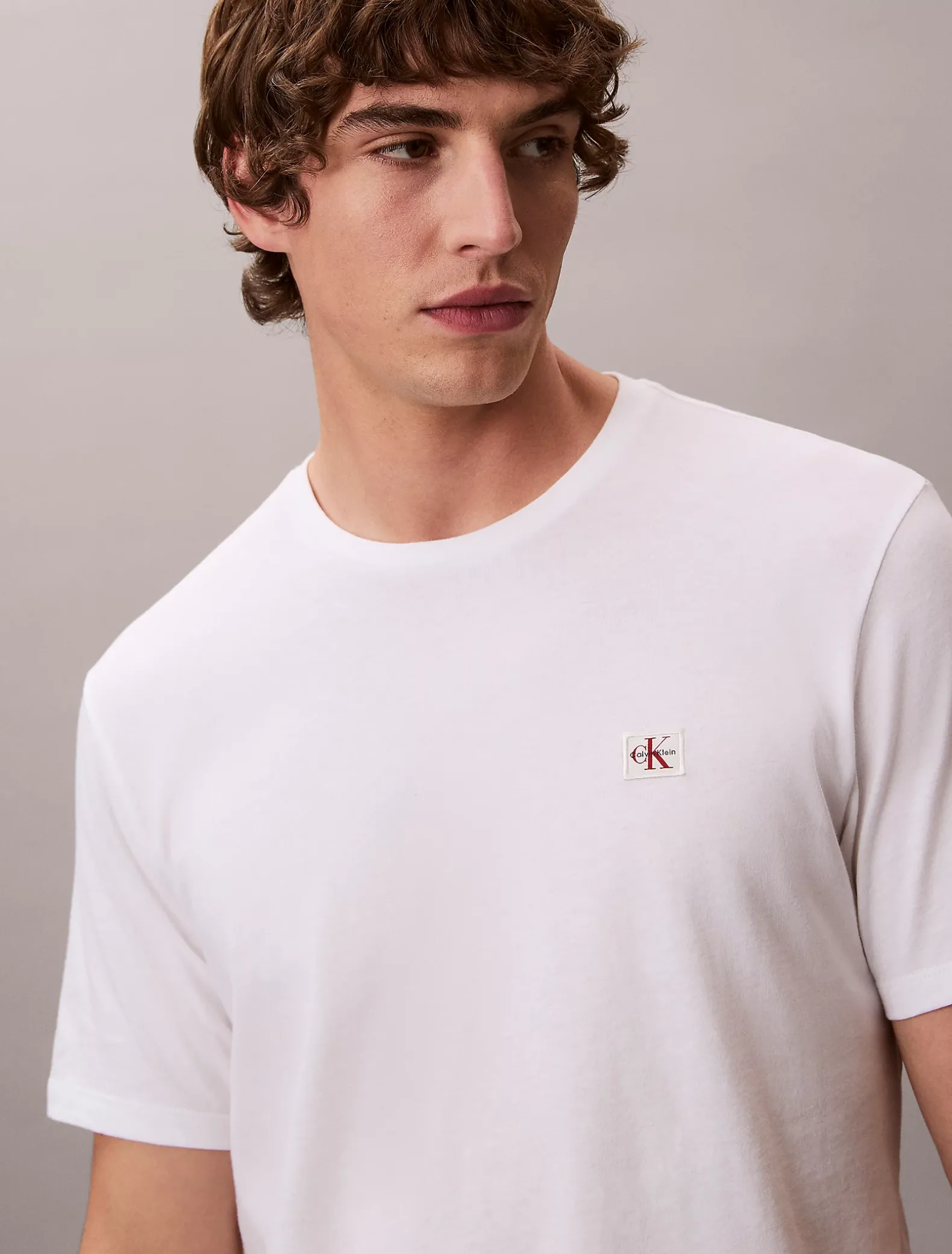 2-pack T-shirt van katoen met embleem