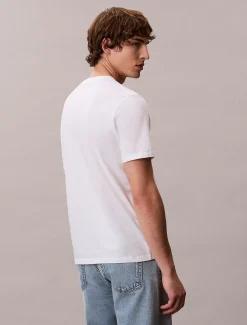 2-pack T-shirt van katoen met embleem