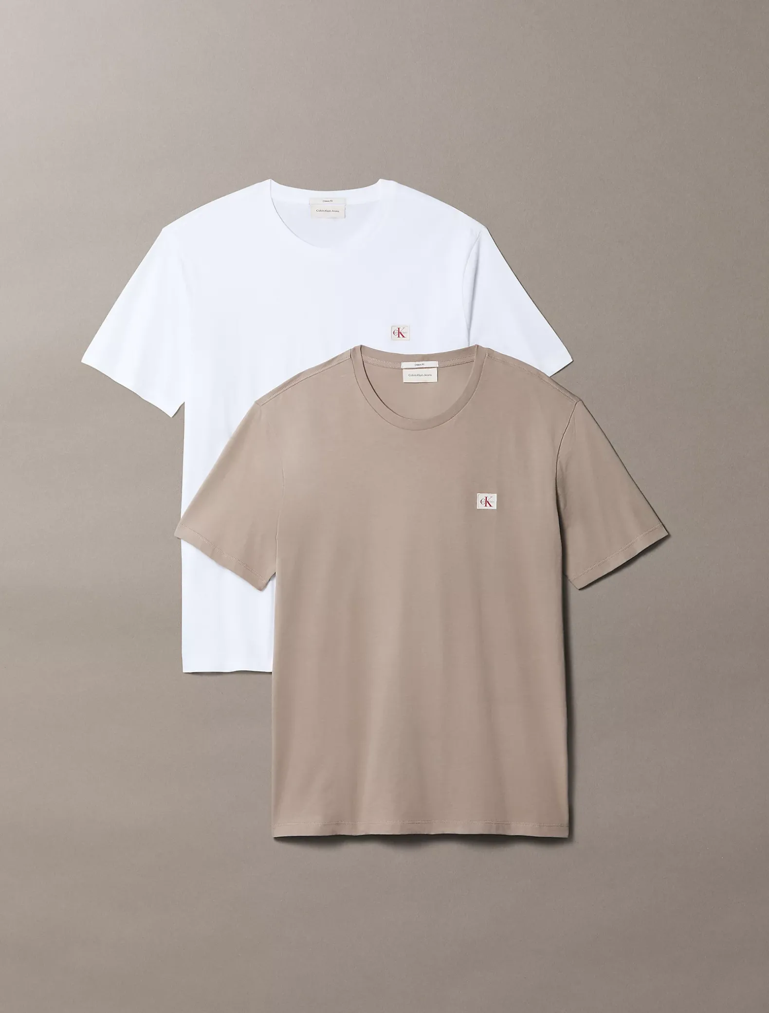 2-pack T-shirt van katoen met embleem