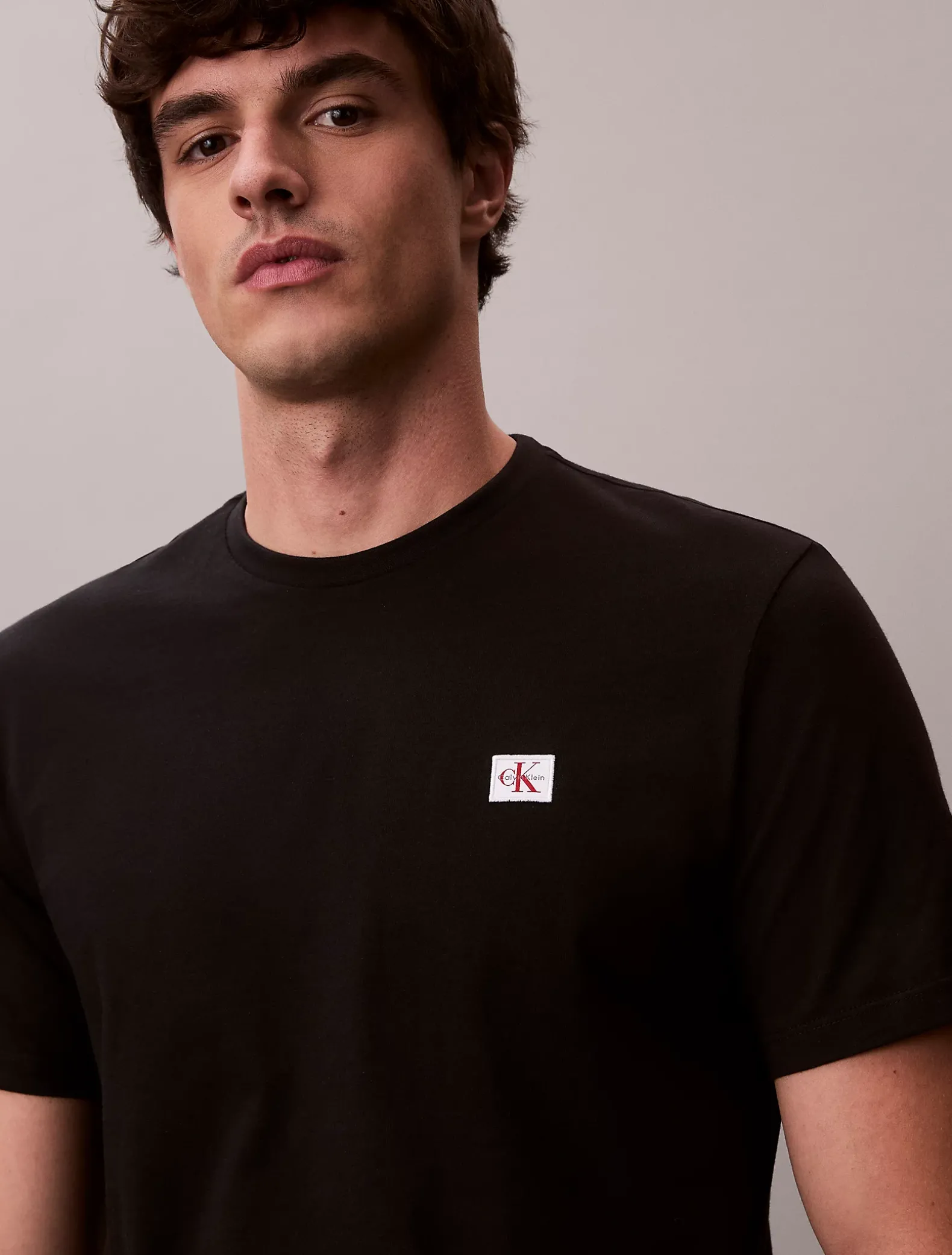 2-pack T-shirt van katoen met embleem