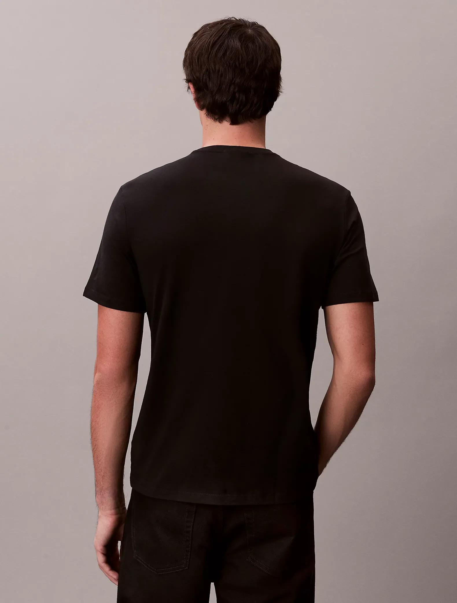 2-pack T-shirt van katoen met embleem