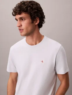 2-pack T-shirt van katoen met embleem