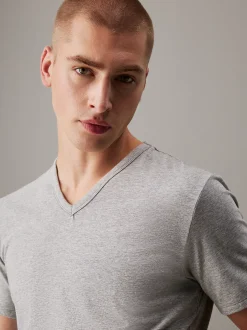 3-pack V-hals T-shirts - Icon Cotton Microfibre Stretch