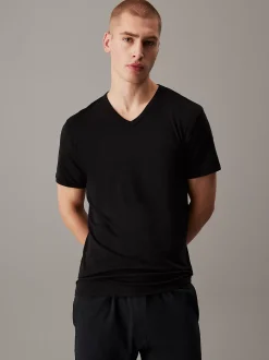 3-pack V-hals T-shirts - Icon Cotton Microfibre Stretch