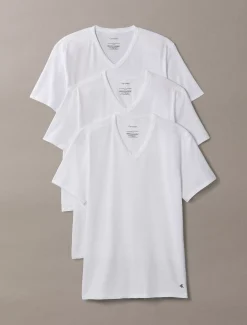 3-pack V-hals T-shirts - Icon Cotton Microfibre Stretch