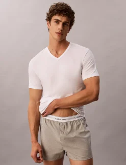 3-pack V-hals T-shirts - Icon Cotton Microfibre Stretch