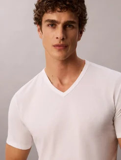 3-pack V-hals T-shirts - Icon Cotton Microfibre Stretch