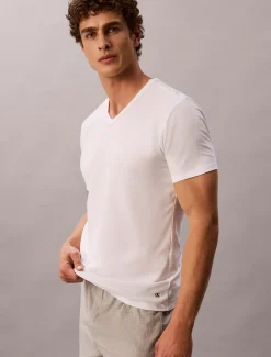 3-pack V-hals T-shirts - Icon Cotton Microfibre Stretch