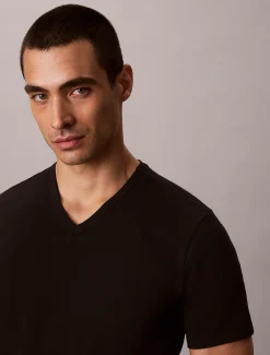 3-pack V-hals T-shirts - Icon Cotton Microfibre Stretch