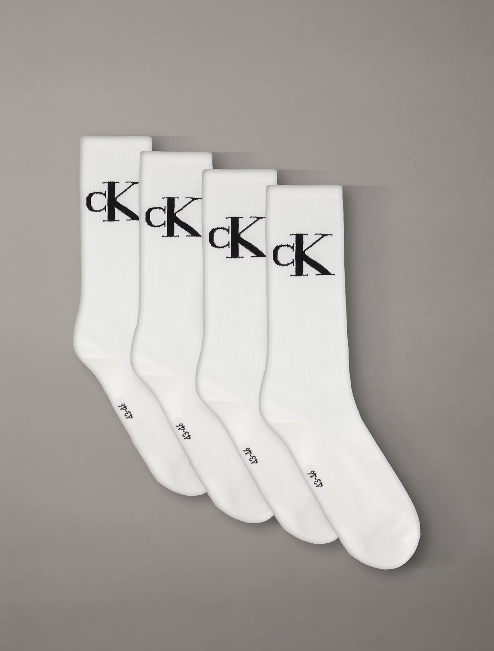 4-pack zachte crewsokken met logo van gekamd katoen