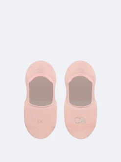 2-pack zachte footies met logo van glanzend katoen