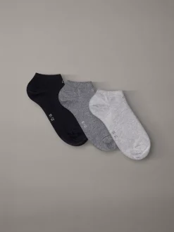 3-pack zachte katoenstretch enkelsokken