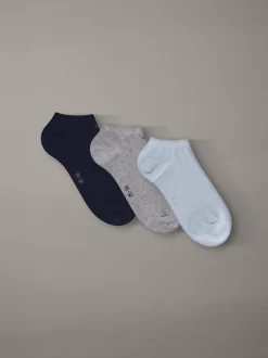 3-pack zachte katoenstretch enkelsokken