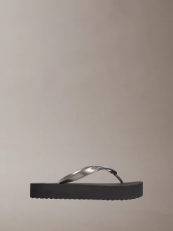 Parelmoeren plateauslippers
