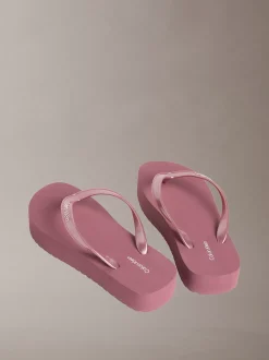 Parelmoeren plateauslippers