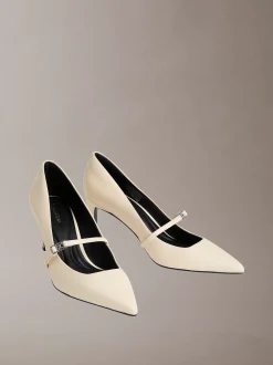 Peggy - Leren Mary Jane stilettopumps