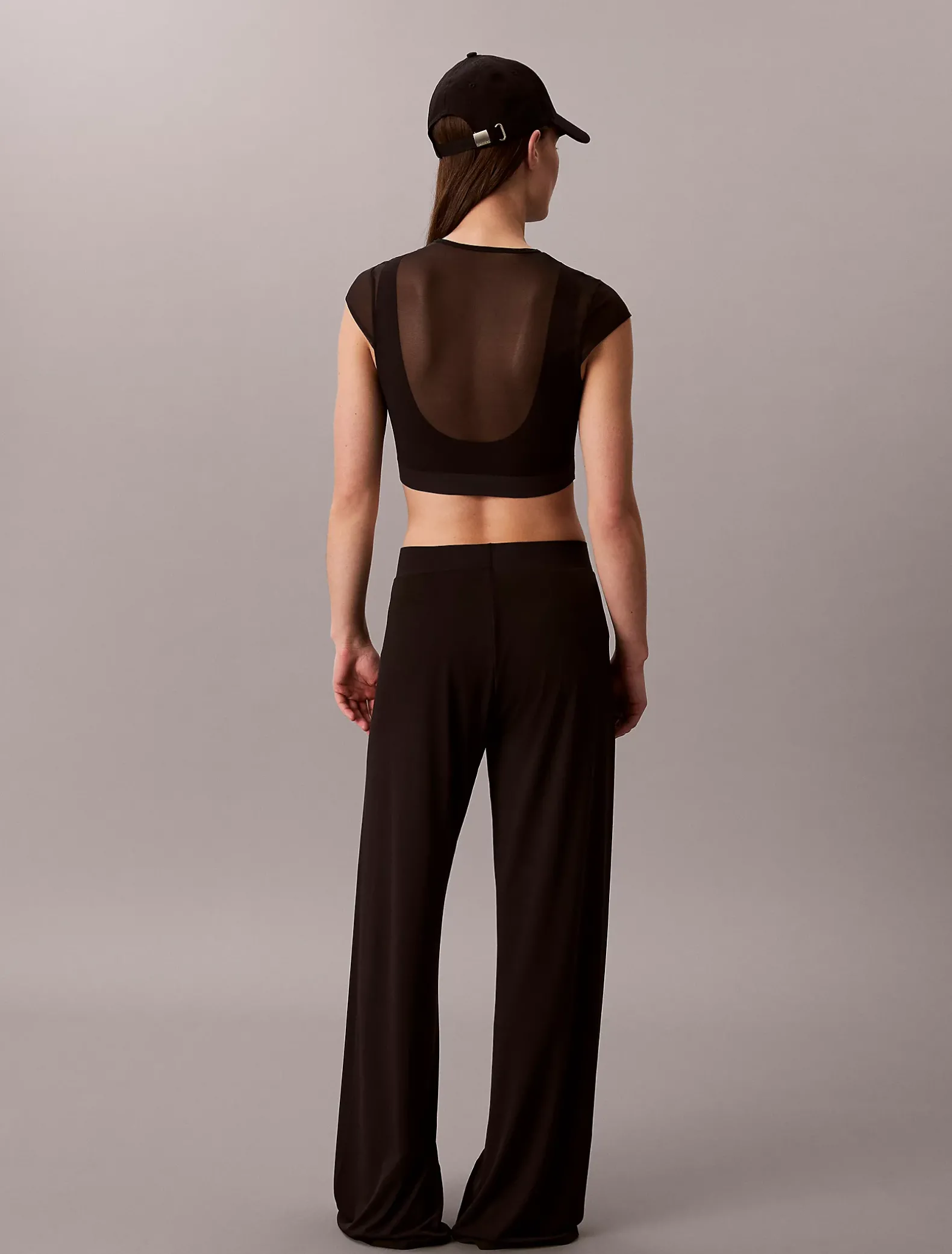 Performance broek met wijde pijpen