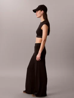 Performance broek met wijde pijpen