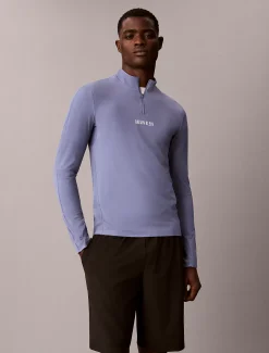 Performance T-shirt met lange mouwen en 1/4 rits
