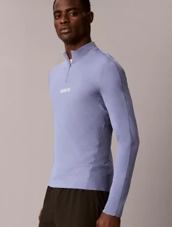 Performance T-shirt met lange mouwen en 1/4 rits