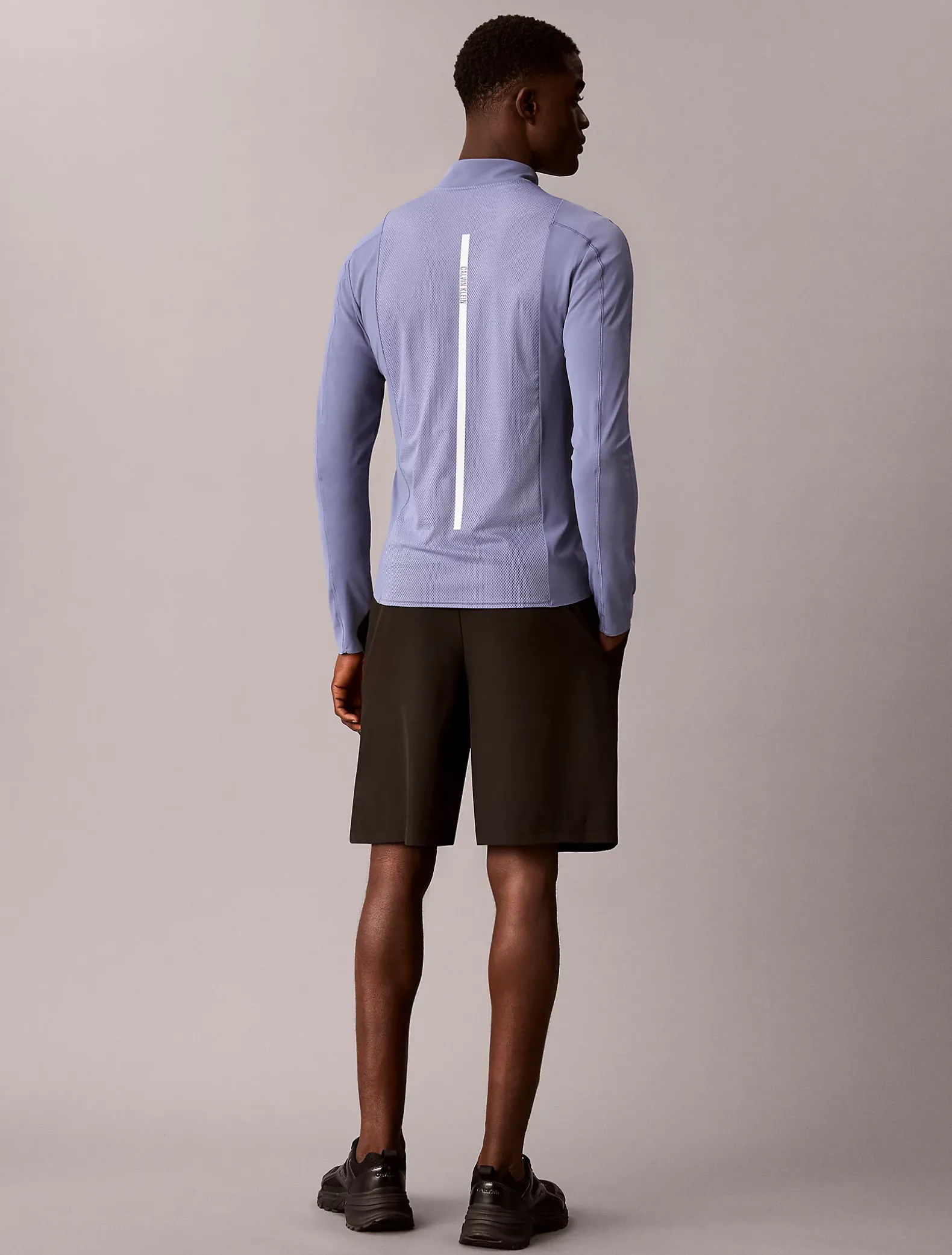 Performance T-shirt met lange mouwen en 1/4 rits