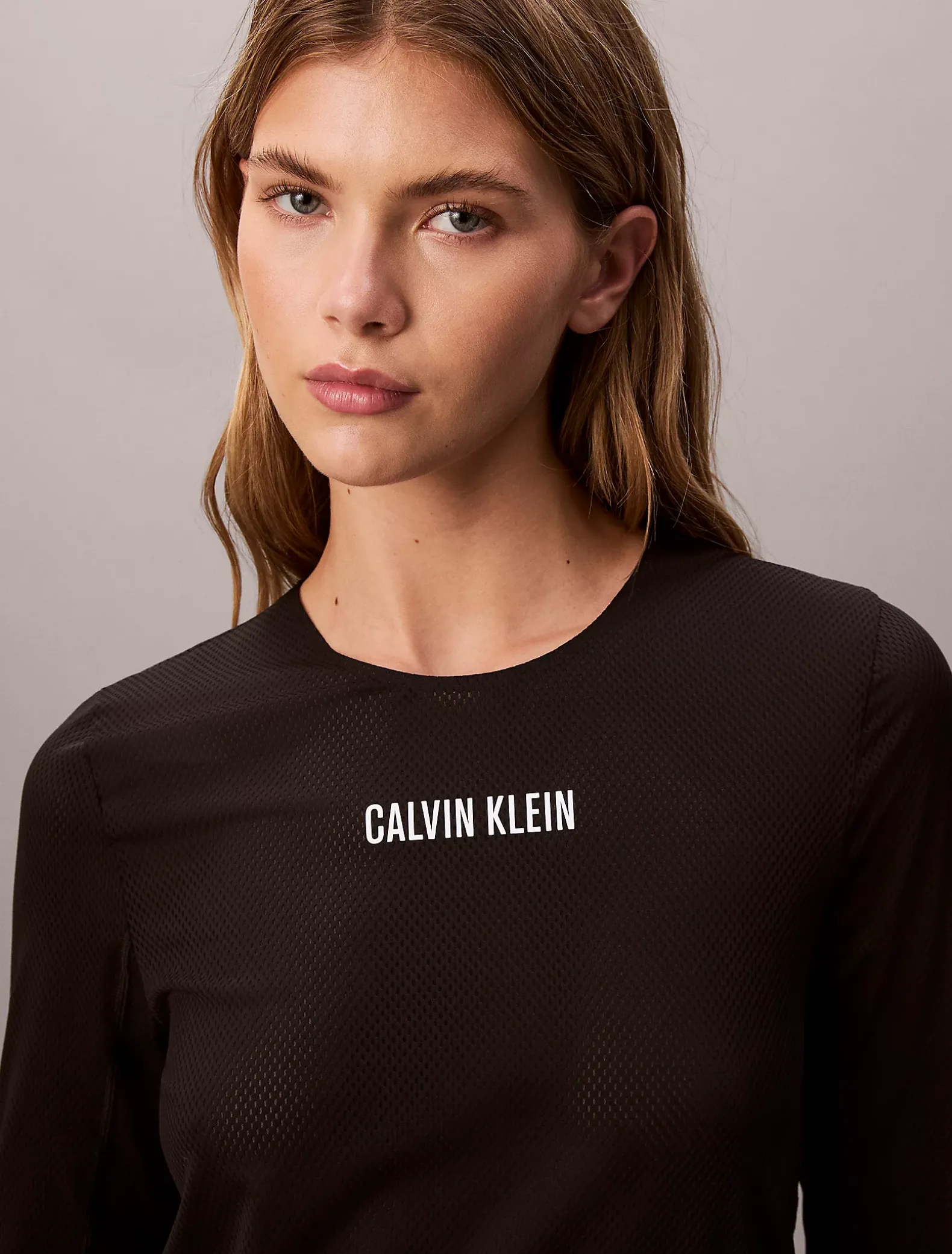 Performance T-shirt van mesh met lange mouwen