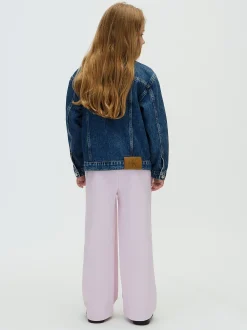 Pintuck joggingbroek met wijde pijp voor kinderen