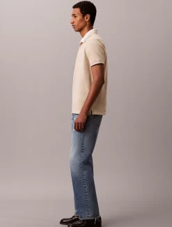 Piqué poloshirt met contrasterende kraag