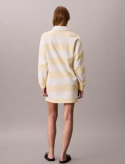 Polo mini-jurk met varsity streep