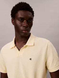 Poloshirt met open kraag van piquékatoen