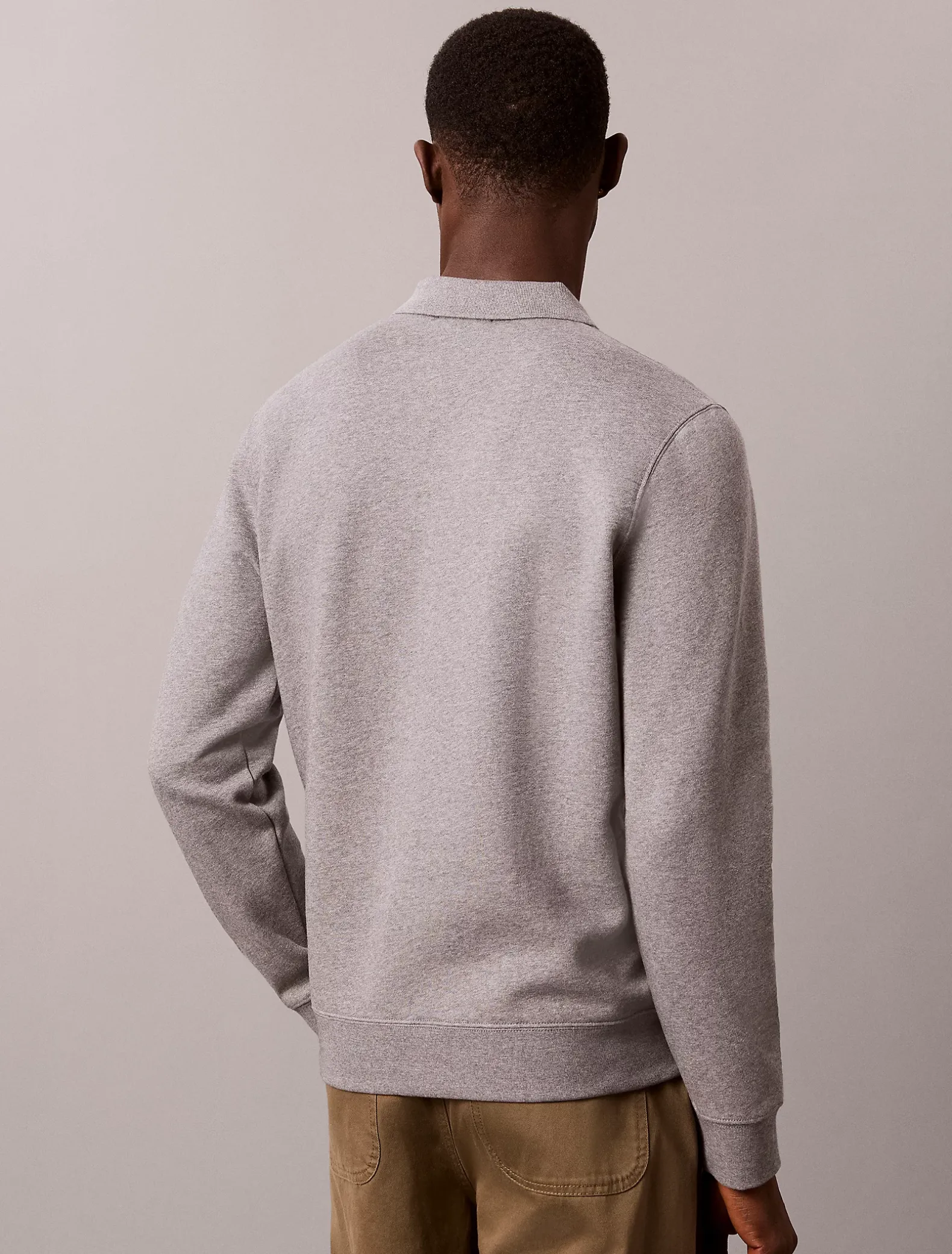 Polo sweatshirt met geborduurd logo