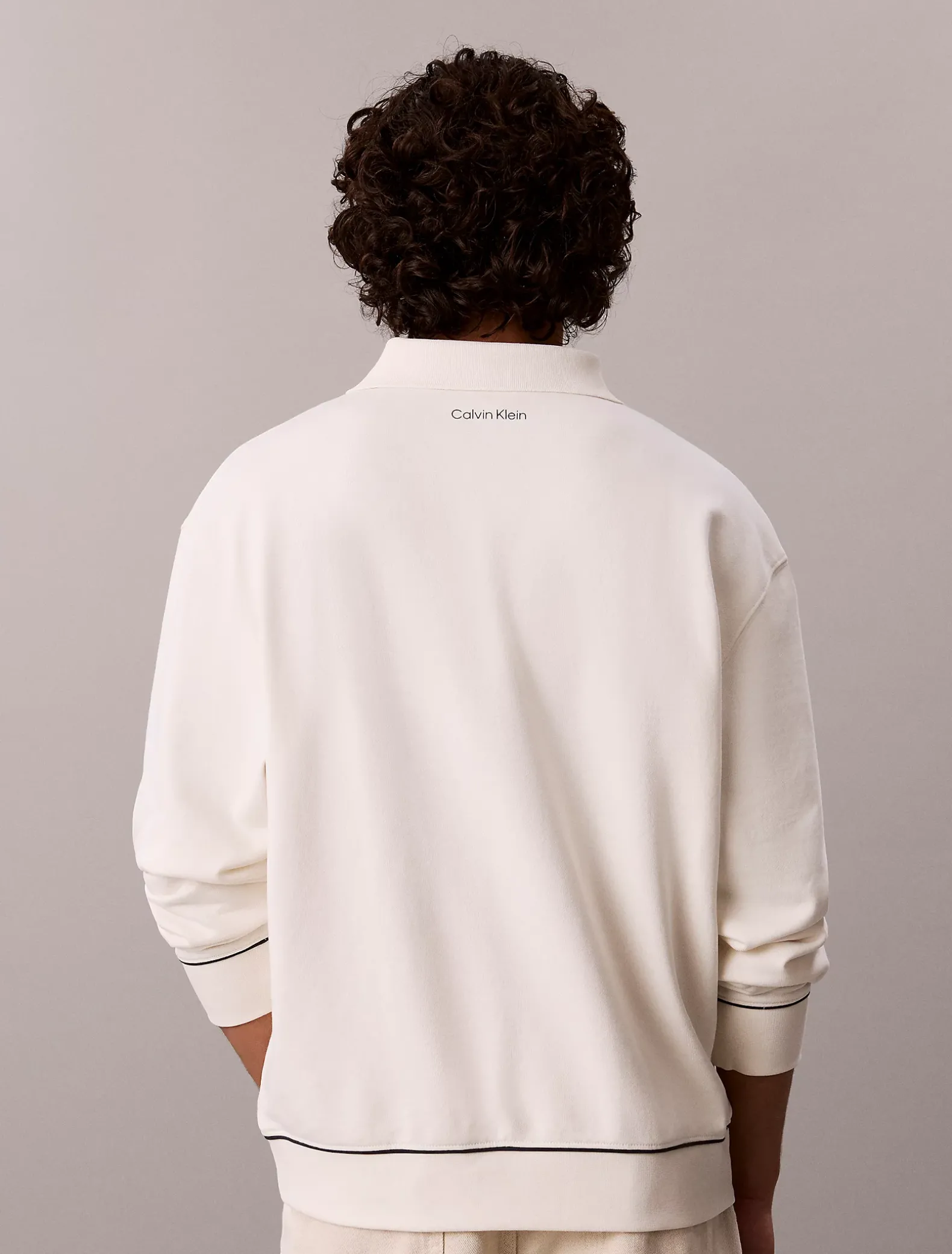 Polo sweatshirt met geborduurd logo