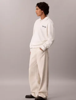 Polo sweatshirt met geborduurd logo