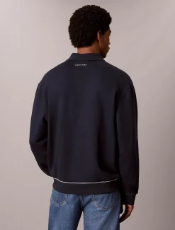 Polo sweatshirt met geborduurd logo