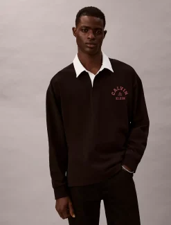 Polo sweatshirt met grafisch logo