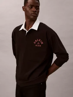 Polo sweatshirt met grafisch logo