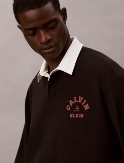 Polo sweatshirt met grafisch logo