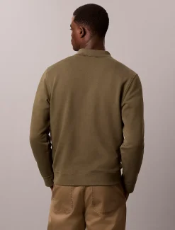 Polo sweatshirt van badstofkatoen