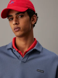 Polo sweatshirt van badstofkatoen