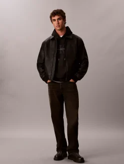Premium badstoffen denim hoodie met logo