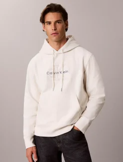 Premium badstoffen denim hoodie met logo
