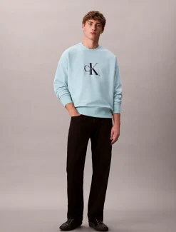 Premium badstof relaxed sweatshirt met monogram-logo