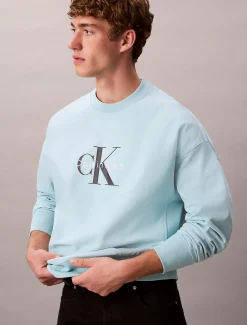 Premium badstof relaxed sweatshirt met monogram-logo