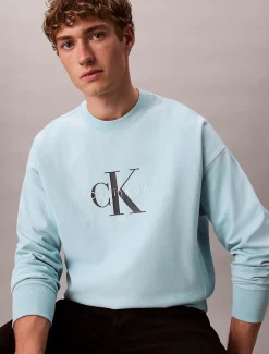 Premium badstof relaxed sweatshirt met monogram-logo